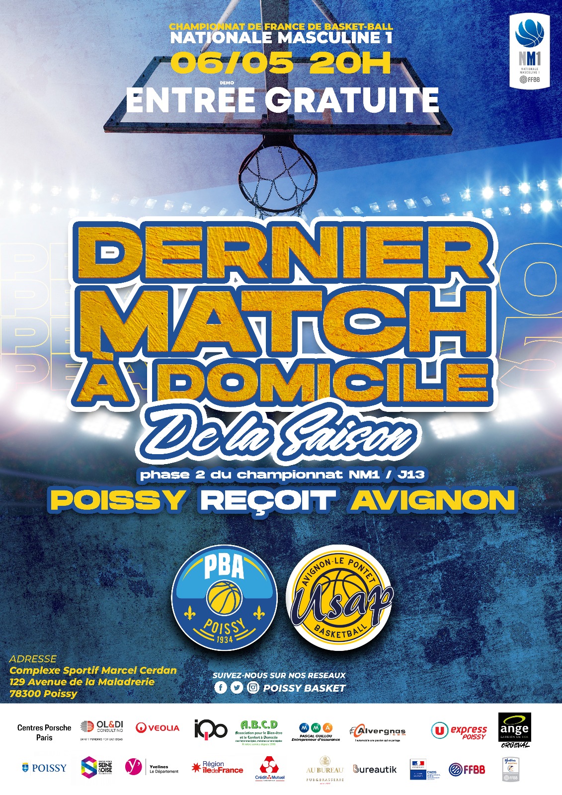 Poissy : victoire des NM1 contre Avignon !