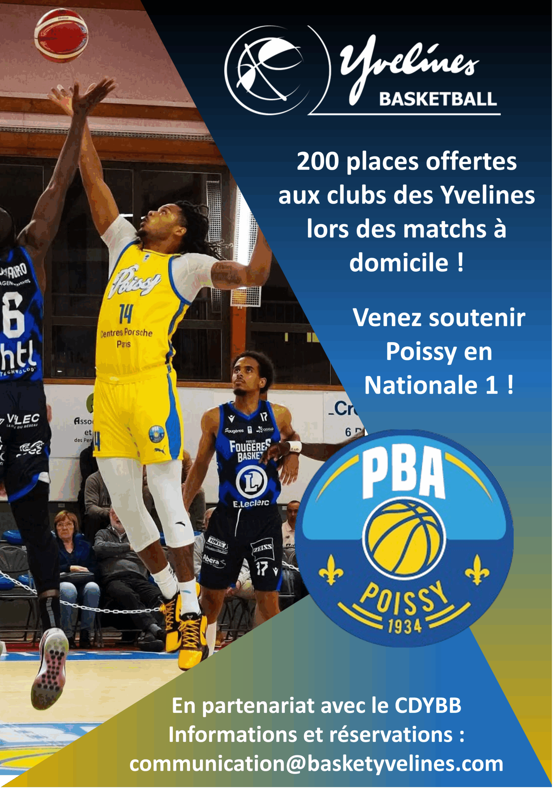 Opération “200 places Offertes” – Poissy Basket Association – Phase 2